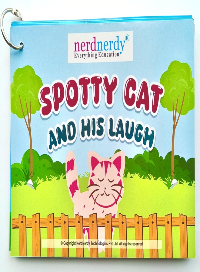NerdNerdy Visual Strength Reading Method-'Spotty Cat & its Laugh'/4+yrs/Research Backed Method to Enhance Reading Skills Through Sight Memory - Image 1